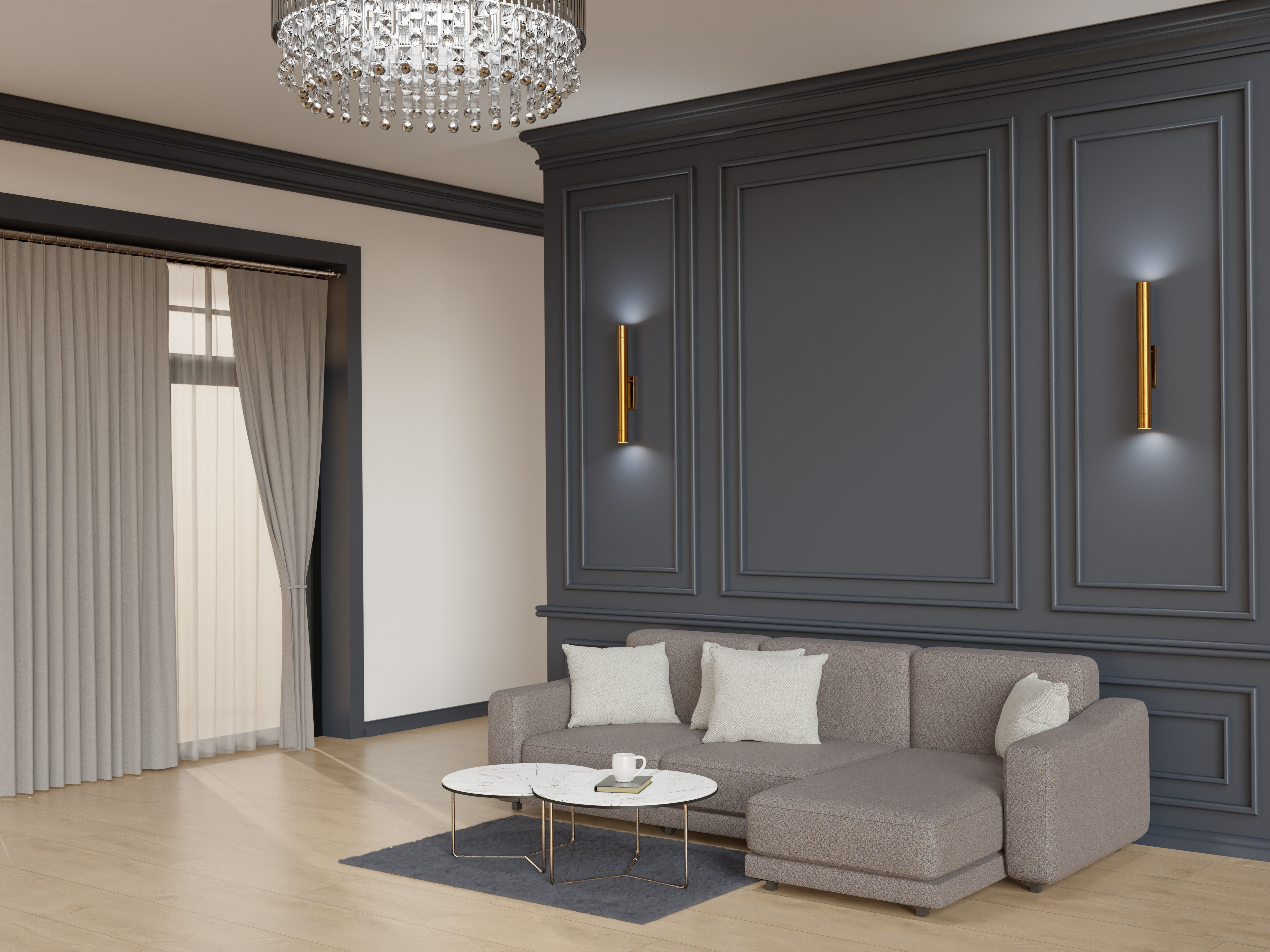 Luxury interior living space by Hanaeni Space